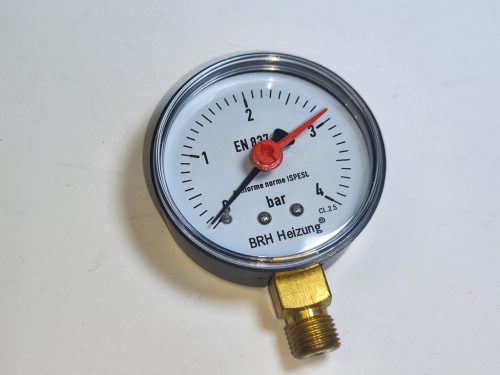 BRH Nyomásmérő 63mm, 0-4 bar