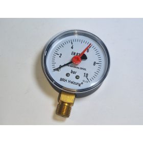 BRH Nyomásmérő 63mm, 0-10 bar