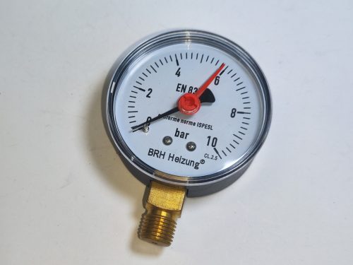 BRH Nyomásmérő 63mm, 0-10 bar