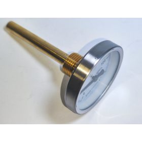   BRH hőmérő 63 mm fémházas,1/2' KM, 100 mm merülőhüvellyel, 0-120 fok