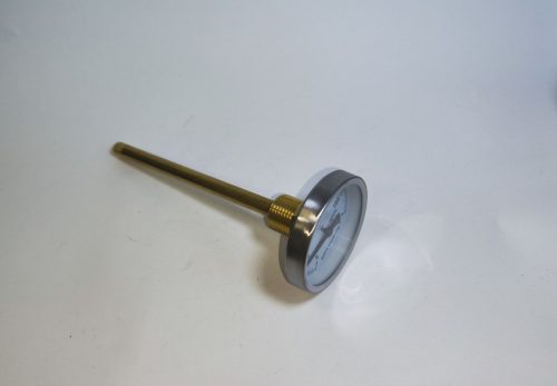 BRH hőmérő 63 mm fémházas,1/2' KM, 150 mm merülőhüvellyel, 0-120 fok